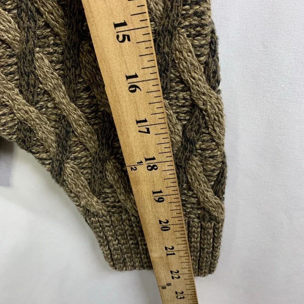 VTG 90s Mens Chunky 3D Basketweave Grandpa Sweater XL Earthy Grunge Granola USA